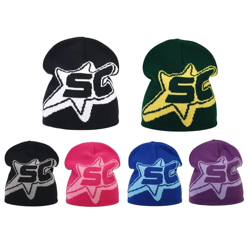 Bonnet Kanye en laine pour hommes et femmes, casquette Y2K, garder au chaud, couleurs unies, oreille de document, automne et hiver