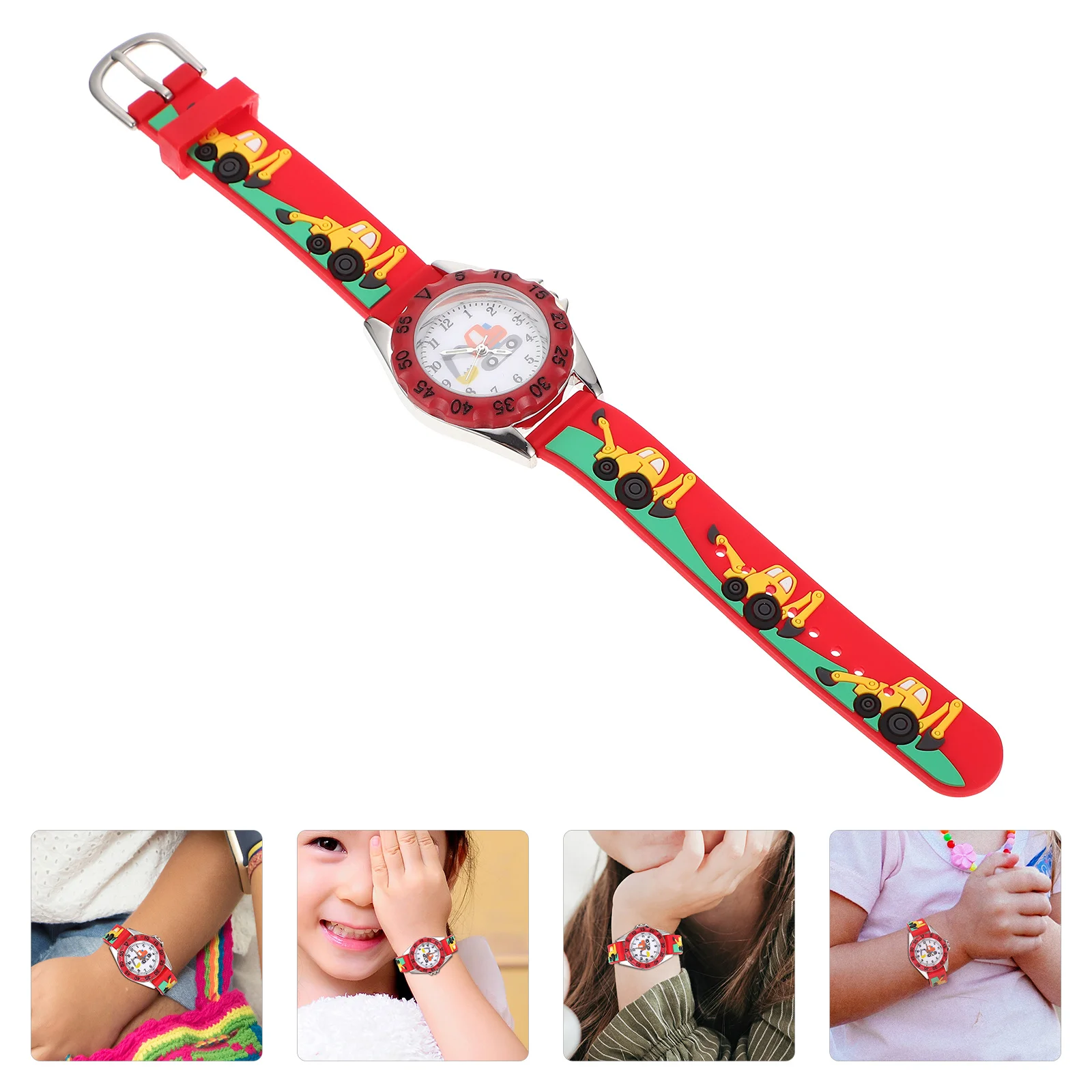 Children Quartz Digital Watch Cartoon 3D Kids Adjustable Lightweight Wristwatch Student Gift for Kids Children Watch