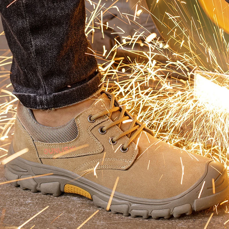 Electric Welder Safety Boots Men Anti Smashing Anti Piercing Work Protection Shoes Steel Toe Anti Scalding Shoe Sneakers