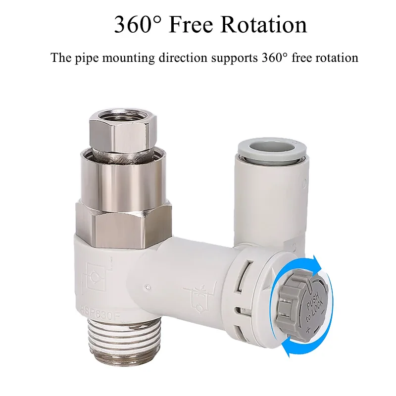 ASP Series Pilot Check Valve Speed Control Valve Quick Connector ASP330F-01-06S 08S ASP430F-02-06S ASP530F-03-08S ASP630F-04-10S
