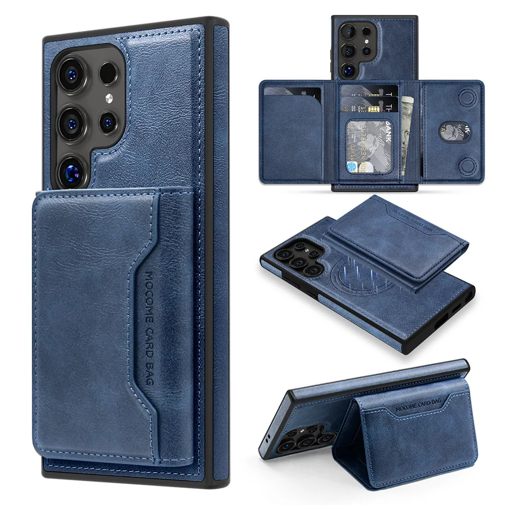 Magnetische Multifunktions-Handyhülle für Samsung S26 Ultra S25 Ultra S26 S25 S24 Plus S26 Plus S24 FE mit Kartenhalter Capinha Capa