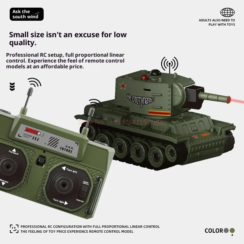 Mini réservoir de combat télécommandé de bureau entièrement proportionnel, système de Combat infrarouge sûr, jouets Parent-enfant, cadeau pour garçons