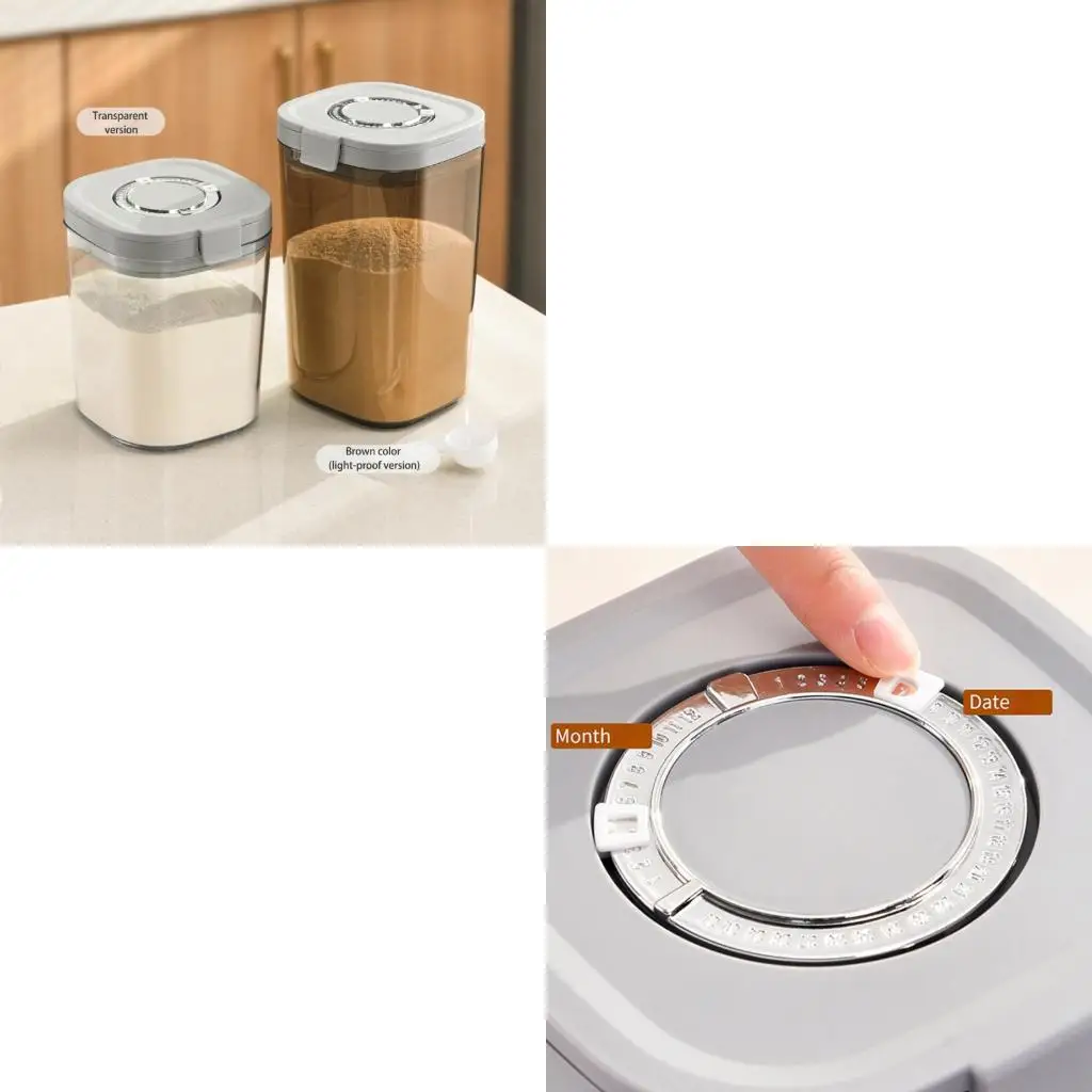 صحية الرضع صيغة موزع مانعة للتسرب المحمولة تصميم ملعقة فصل تاريخ بمناسبة بطلب لتخزين مسحوق الحليب L8RB