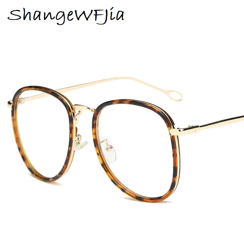 Fashion Woman Anti Blue  Glasses frame  2024 Brand Women Men Vintage Transparent Computer Glasses Oversize Frame Eyeglasses