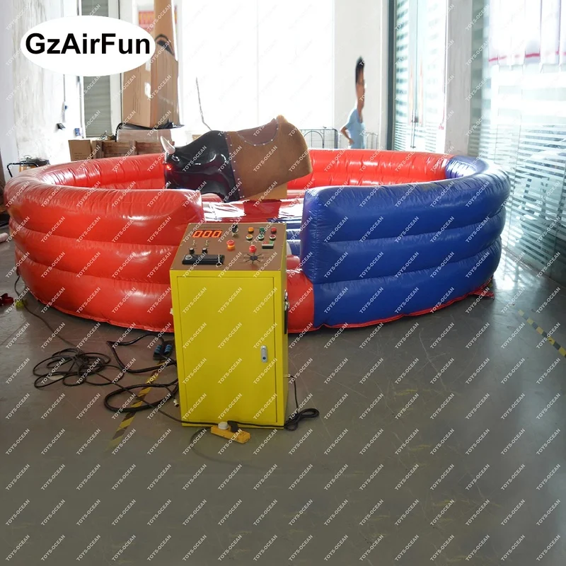 Factory Custom Commercial Mechanical Bull Inflatable Eco-Friendly Blower Bull Fighting Machine Set Competitive Game for 14 Years image 6