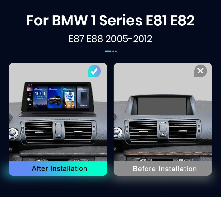 Junsun Drahtloses Carplay Android Auto Autoradio für BMW 1er E81 E82 E87 E88 2005–2012 4G WiFi GPS Intelligente Systeme Stereo – Detail 7