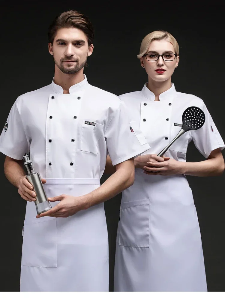 シェフ制服西洋レストランユニセックスコック作業服男性女性ウェイター理髪店通気性キッチン調理ホテルジャケット