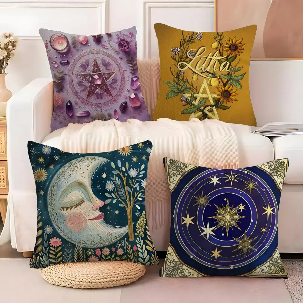 Nordic Midsummer Festival Cushion Cover  Plush Fabric Soft Double Sided Print Sofa Cushion Cover Throw Pillow Covers