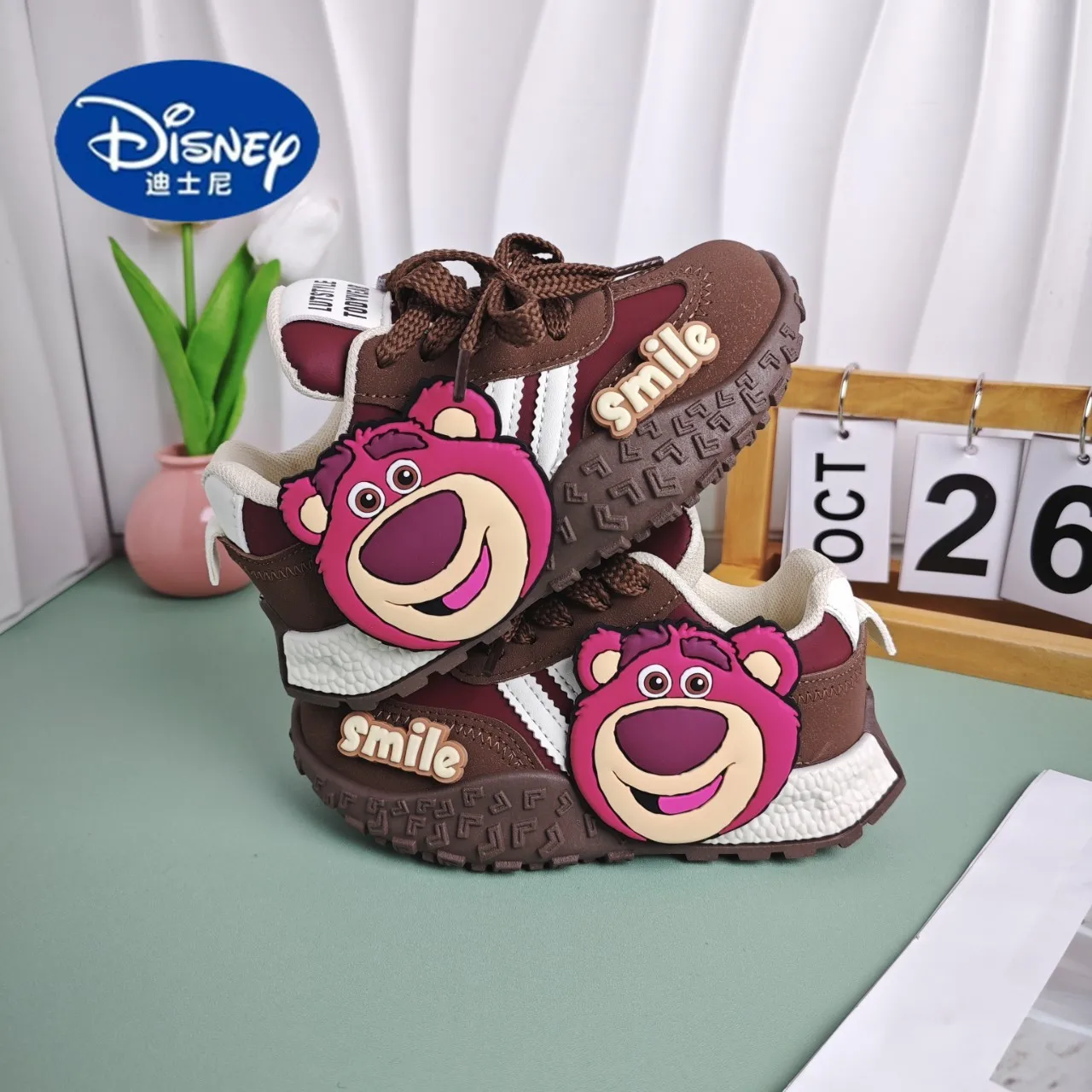 

Disney Kids' Sneakers 2025 Spring - Breathable Leather Shoes for Girls, Casual & School Wear