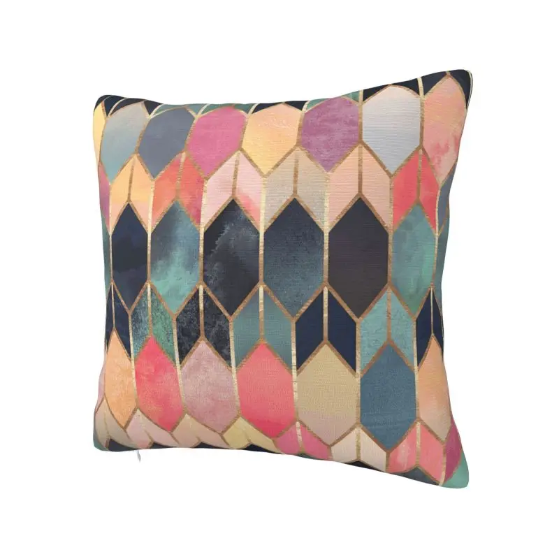 Modern Geometric Pattern Throw Pillow Case 60*60cm for Living Room Sofa Cushion Cover Velvet Polyester Pillowcase