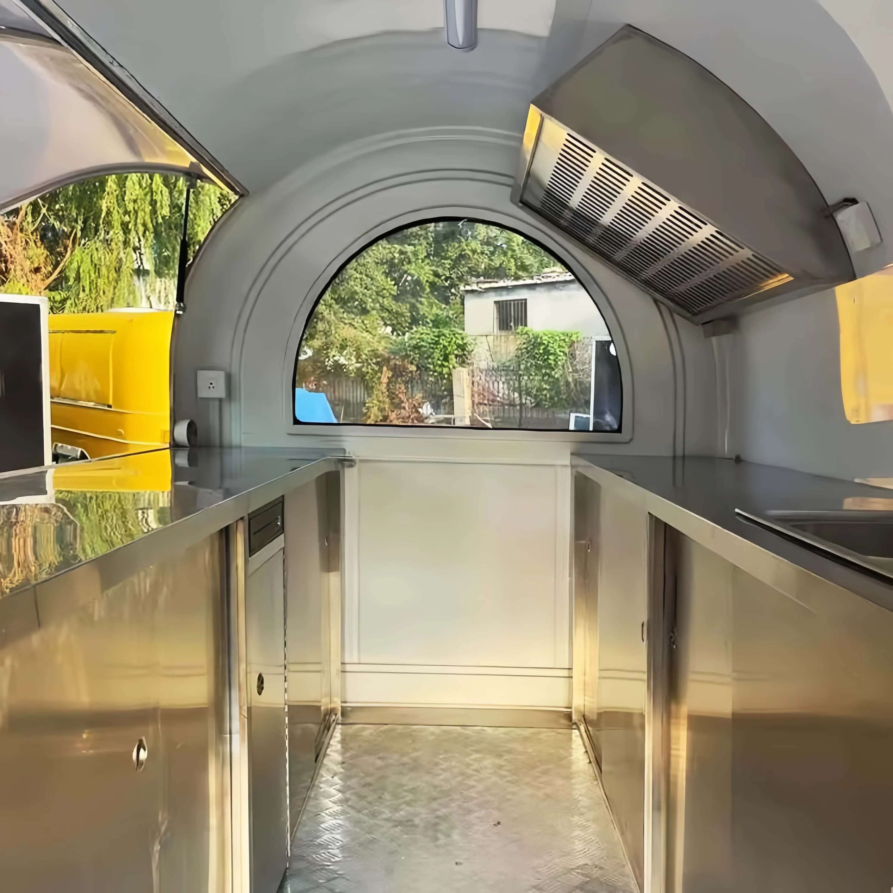 Customzied Food Truck Trailer High Quality Round Food Cart Fast Food Trailer for Pancake Shopping Cart