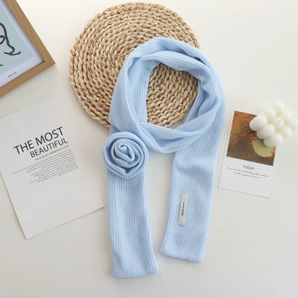 

Cravat Long Scarf Neckerchief Decoration Collocation Clothing Accessories Rose Flower Scarves Scarf Accessories Wrap