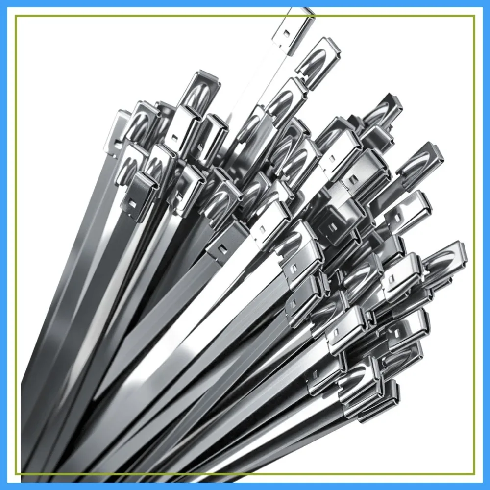

100Pcs 6 Inch Metal Zip Ties Heavy Duty Stainless Steel Outdoor Use