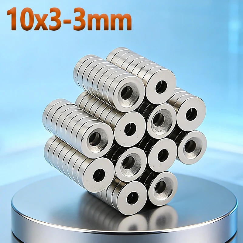 N35 NdfeB 10x3-3mm Magnet Round Hole Shape Permanent Magnetic Imanes Neodymium Magnet 5-500pcs 10*3-3mm Accessory Hardware
