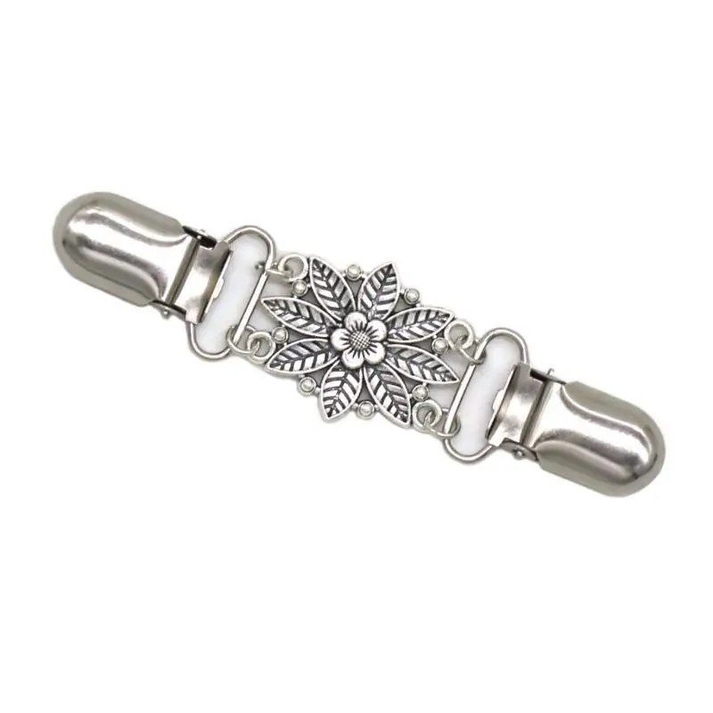 652Fユニークな花の装飾クリップスタイリッシュな女性の服装クリップ寒い季節のための快適なショールピンヘッドアクセサリー