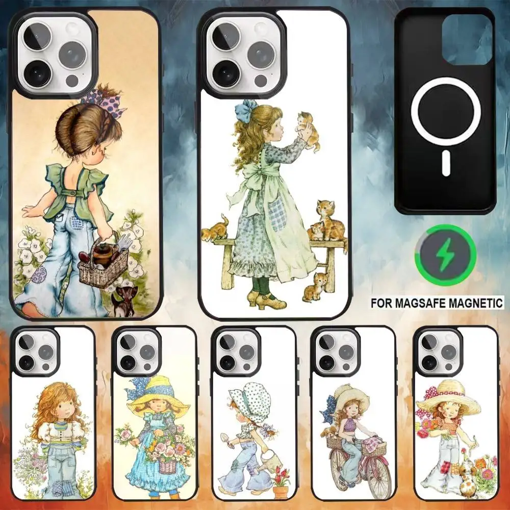 

Sweet S-Sarah Kay Phone Case For iPhone 17 16 15 14 13 12 Pro Max Plus for Magsafe Mirror Wireless Magnetic Cover