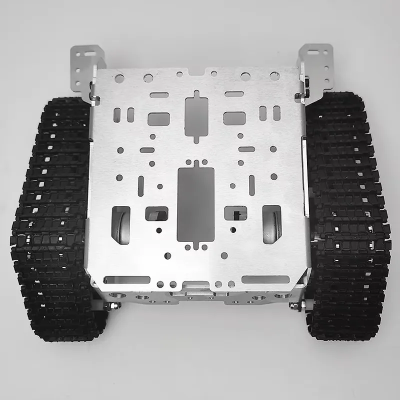 車用金属ロボットトラック,キャタピラーサスペンションシステム用タンクシャーシ,エンコーダモーター,arduino用の新しいデザイン,追跡クローラー