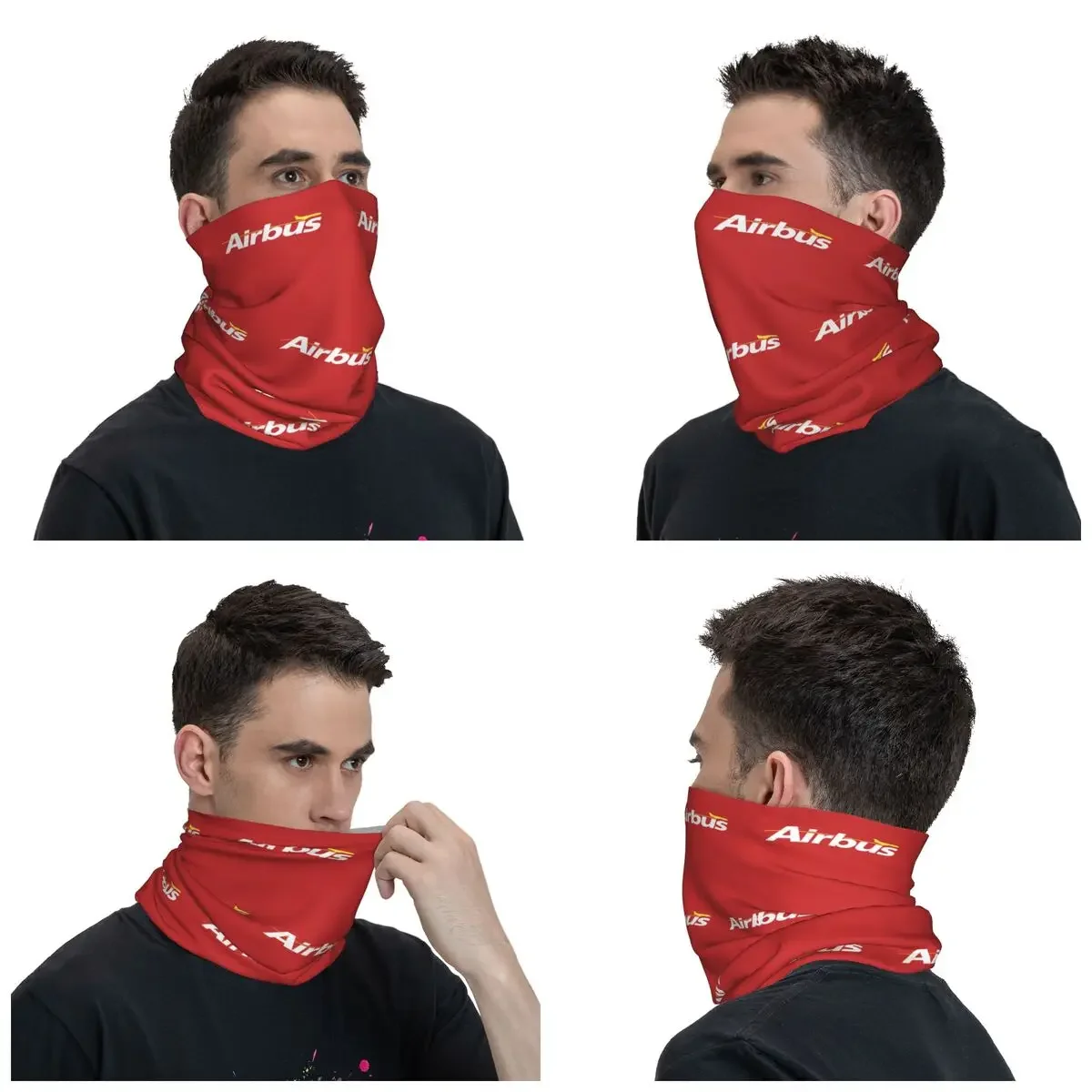 Airbus Plane Cool Bandana Neck Cover Printed Balaclavas Magic Scarf Multifunctional Headband Fishing Unisex Adult Windproof