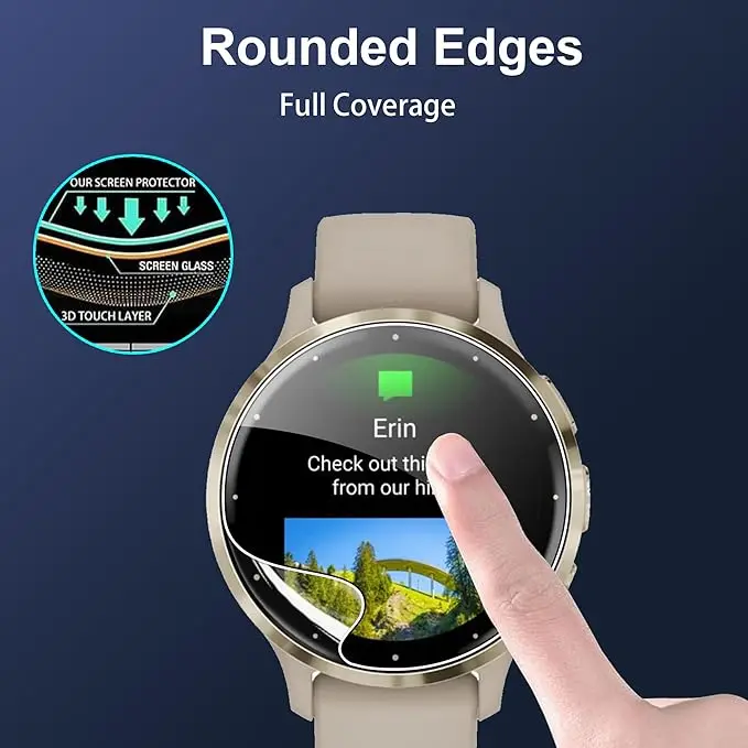 1-5 Stück Hydrogel-Displayschutzfolien für Garmin Vivoactive 6 5 HD, kratzfeste Smartwatch-Schutzfolien für Vivoactive 6/5 – Detail 2