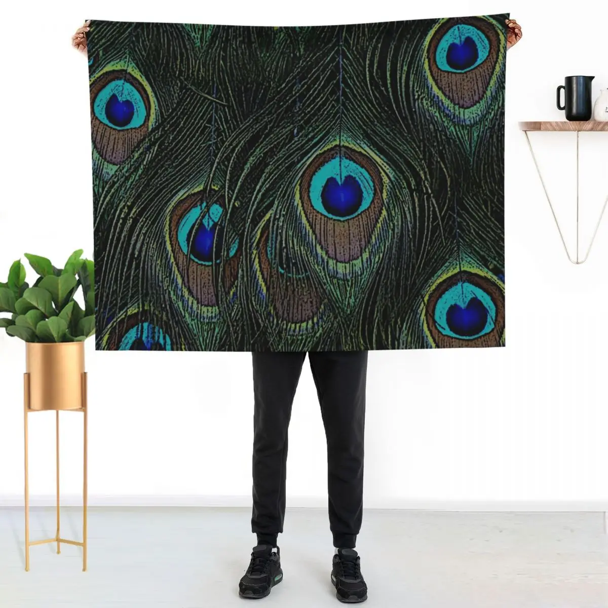Peacock feathers, bird lover gifts, cool bird outfits, beautiful feather patterns Throw Blanket Sleeping Bag Weighted Blankets