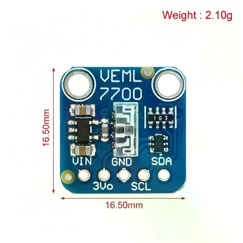 VEML7700 Sensor Module 1 Set I2C Interface Wide Range Light Detection for Raspberry Pi Smart Lighting Systems