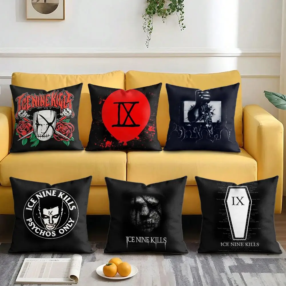 Rock I-Ice-Nine K-Kills Band Cushion Cover Soft Plush Fabric Double-Sided Printed Pillowcase for All Seasons Home Decor