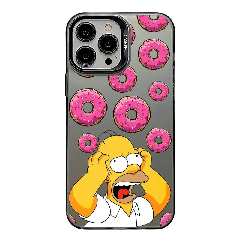 The Simpsons Donut Phone Case for Apple iPhone 15 Pro Max 16 Pro 14 Pro 13 12 11 Pro Max 14 Plus Color Silicone Shell image 3