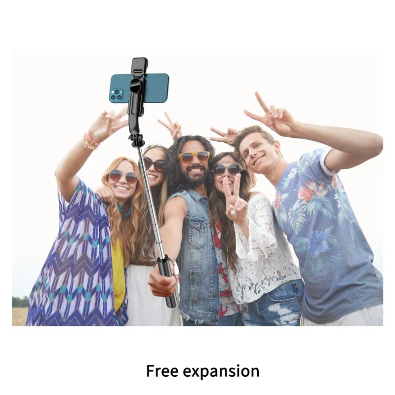 COOL DIER New L13D Wireless Bluetooth Selfie Stick Tripod With Fill Light 360° Rotating Phone holder For Travel Live Broadcast