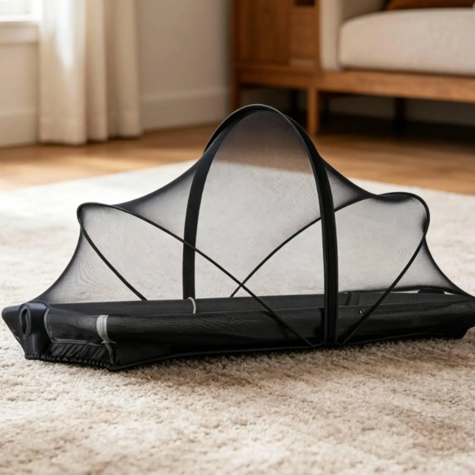 Foldable Crib Net ed Crib Tent Mesh Net Cover for Infants, Children, Nursery, Bedroom view 2