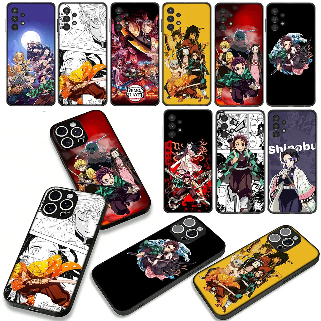 Чехол Demon Slayer Kamado Tanjirou Nezuko для Motorola Moto Edge 50 30 Fusion 40 neo Pro G05 G24 G54 G55 G75 G9 G85 G15 Power