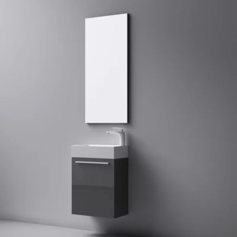 Small Size Hot Sale Modern Corner Bathroom Single Vanity Bathroom Set Wall Floating Small Size MDF Bathroom Cabinet with Mirror