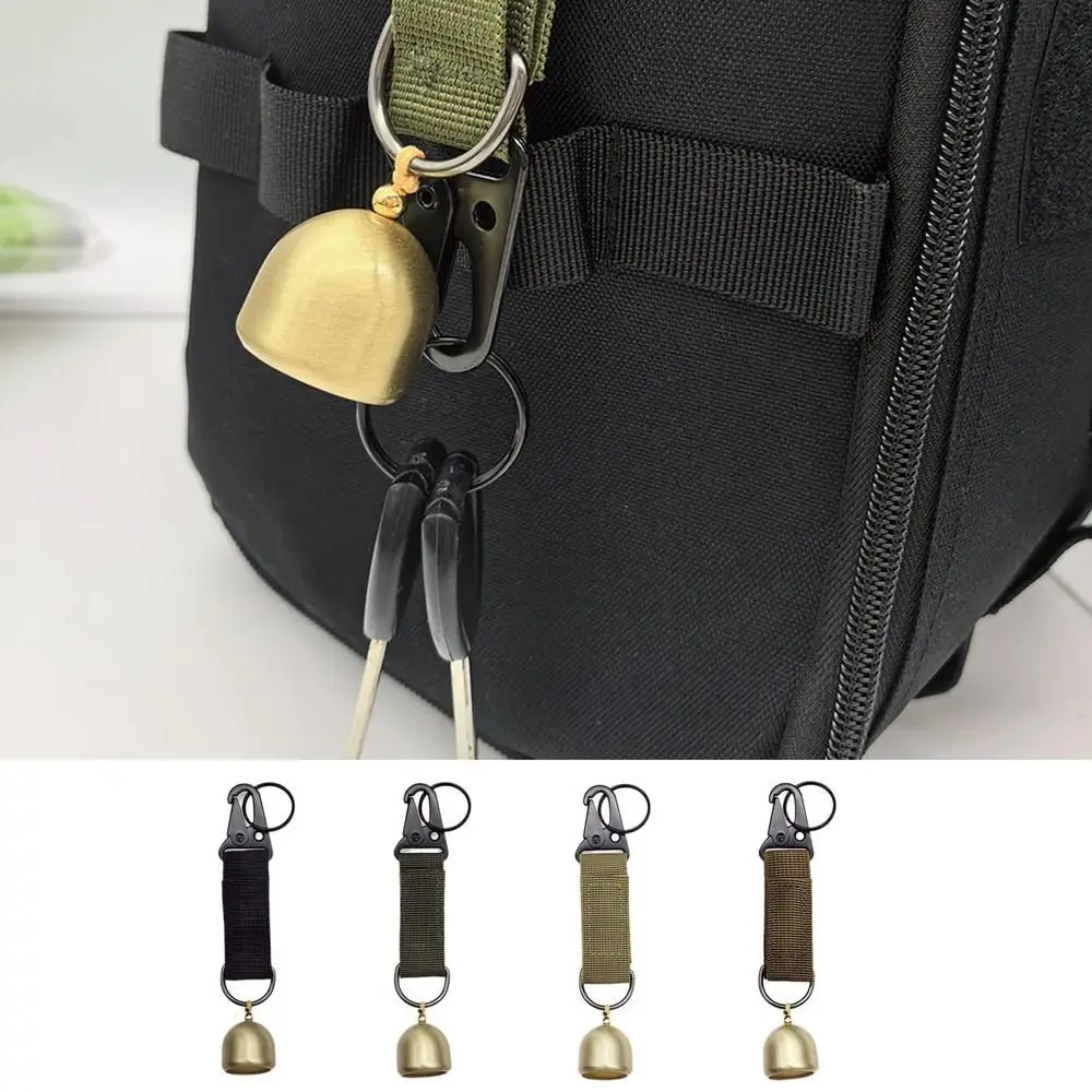 

Loud Camping Bells Keychain Holder Durable Brass Outdoor Warning Bells Portable Noise Maker Bear Bells Pendant Survival Tool