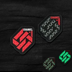 FOXBAT PVC Luminous Patch Functional Tactical Armband Honeycomb Plaid Badge for Clothing Jacket Appliques Decoration