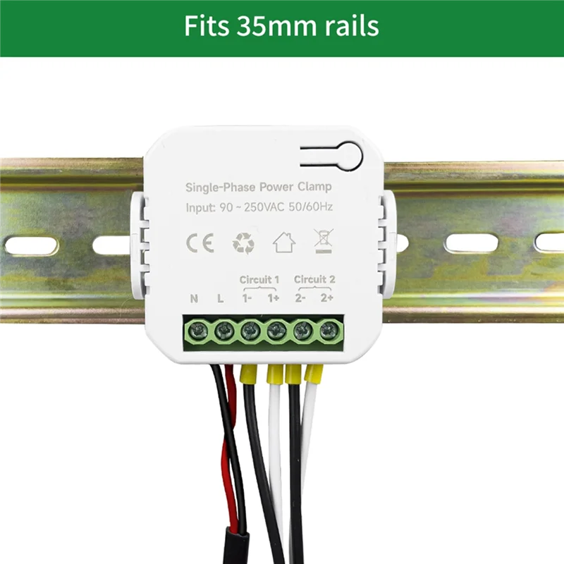 HFES Tuya สมาร์ท Wifi Energy Meter 2Xcurrent Transformer Clamp 90- 250V Kwh Power Monitor ไฟฟ้าสถิติ