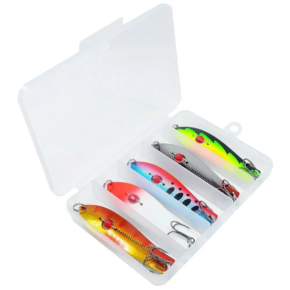 

5pcs/Box 93mm Length Fishing Lure Spinners 28g Weight Brass Material Trolling Lures Metal Construction Brass Spinner