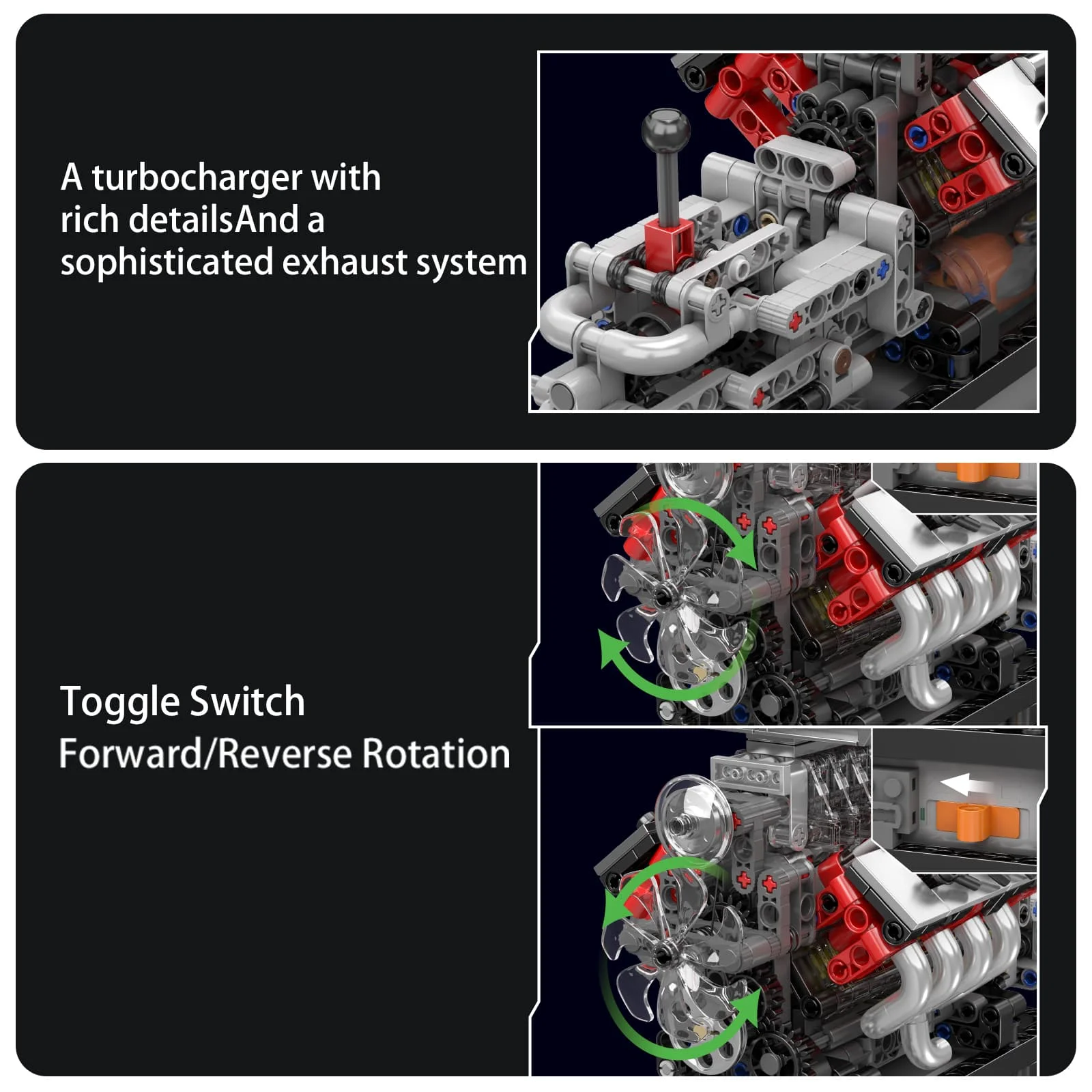 855 stücke Mold King 10225 NO.Dodge V8 Motor Modell Übertragung DIY Bausteine Teile Set Ziegel Montage Motor Ziegel Spielzeug geschenk