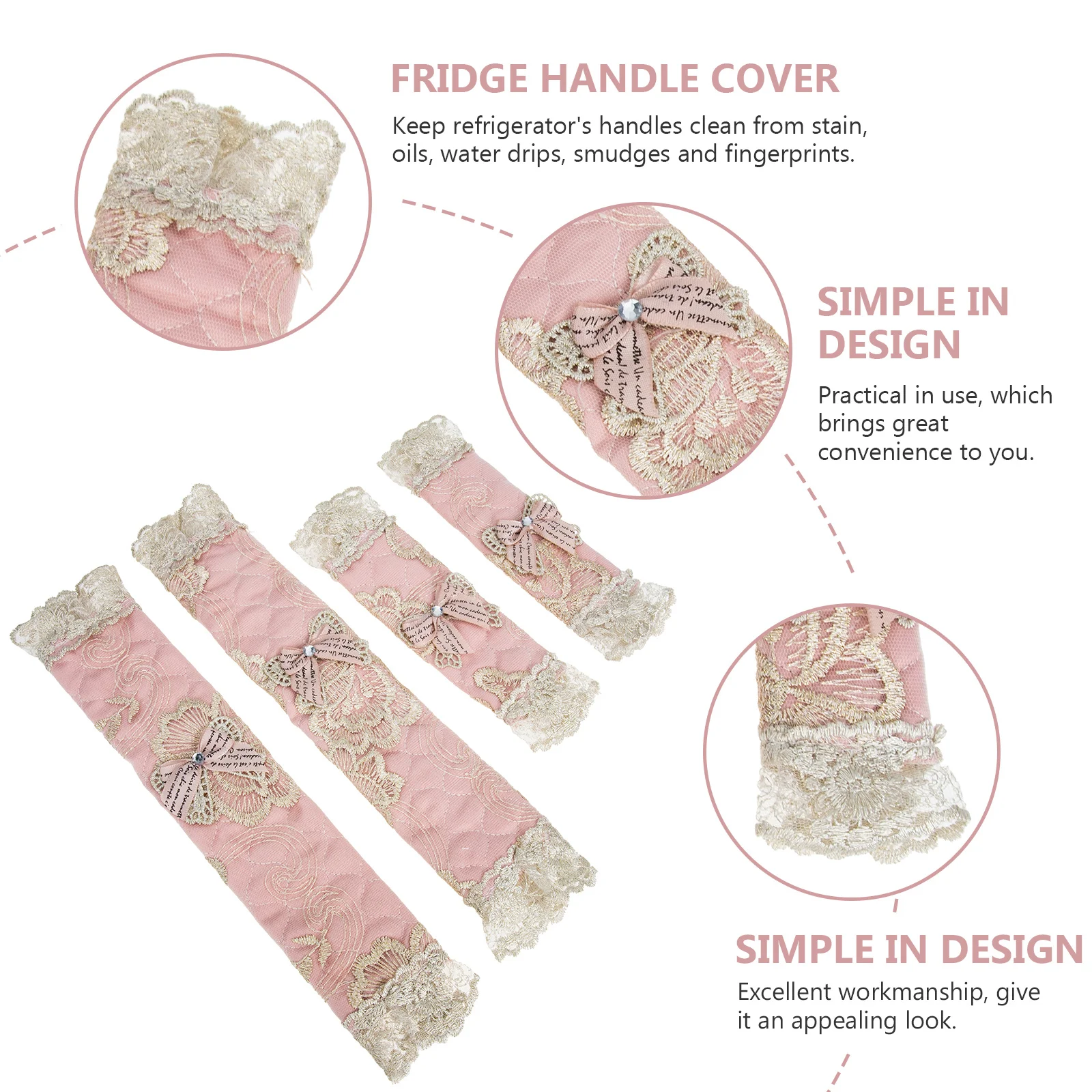 زوجان من أغطية مقبض باب الثلاجة الواقية القابلة للتعديل لغطاء مقبض ثلاجة المطبخ وغسالة الأطباق في الفرن