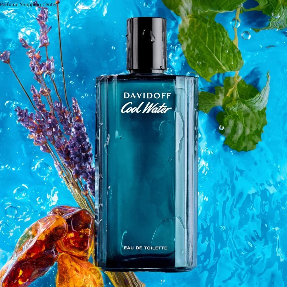 Davidoff Cool Water Eau de Toilette - كولونيا عطرية للرجال - مع ملاحظات الكزبرة والنعناع واللافندر والعنبر - تدوم طويلاً