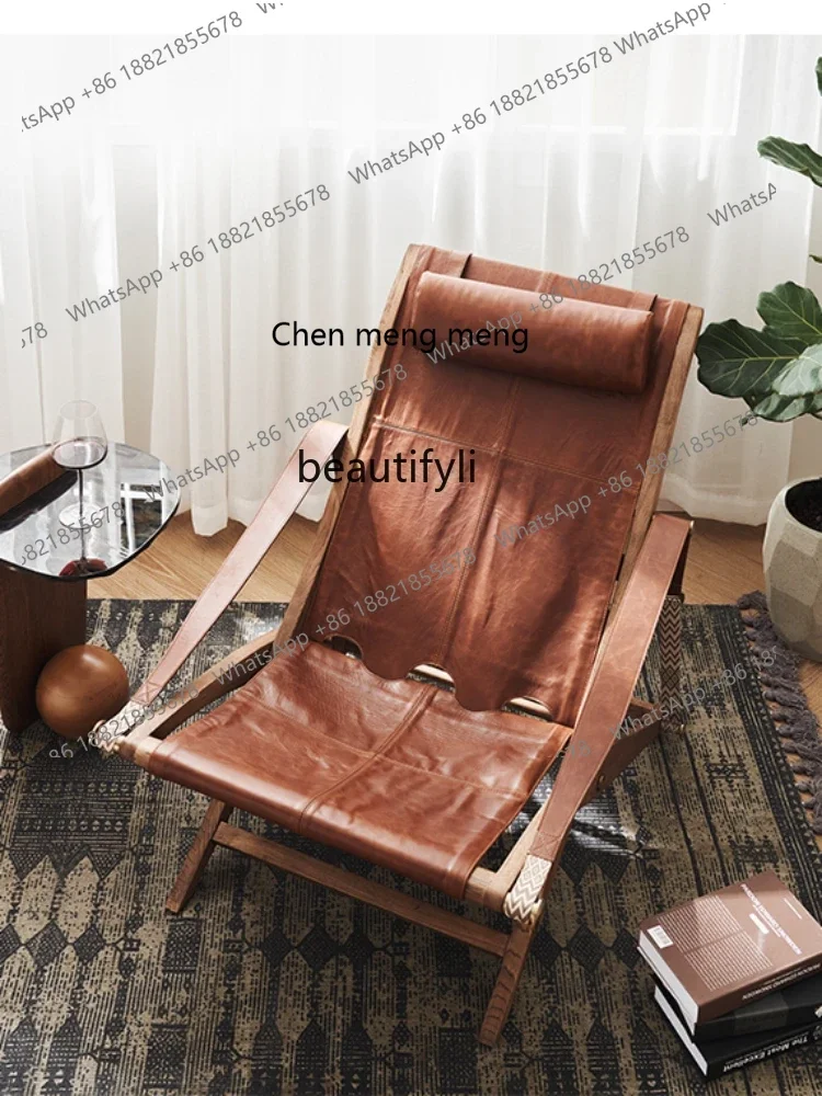 

B7304 ss Nordic Retro Solid Wood Leisure Recliner Ergonomic Couch Pre-Sale