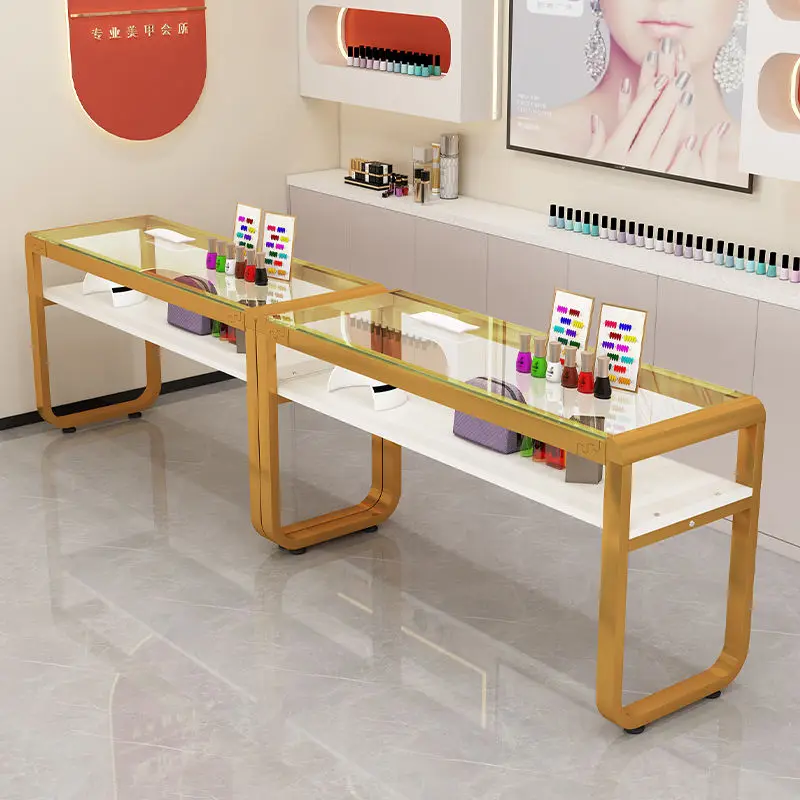 Cadeiras suporte mesa de unhas luxo europeu preto design estético organizador armazenamento mesa para manicure móveis