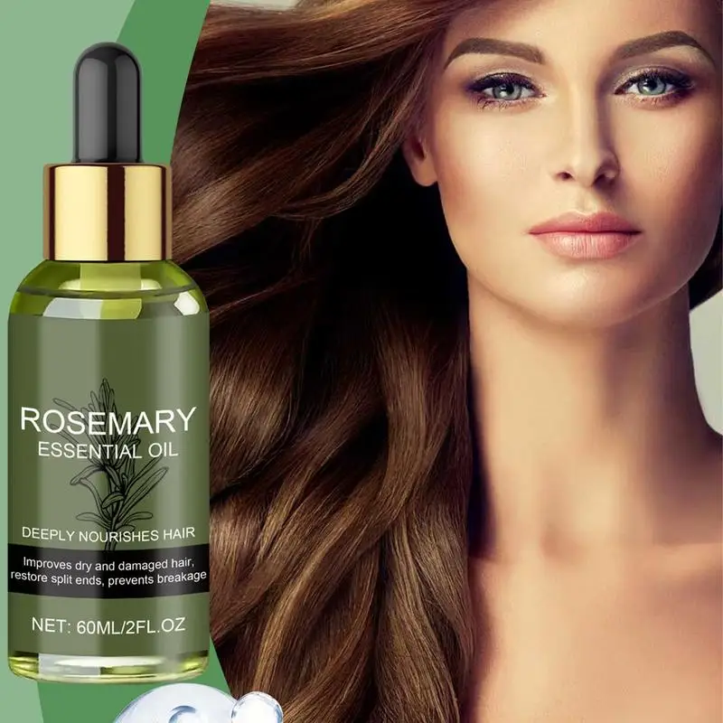 Rosemary hair Conditioning Oil 60ml Rosemary Hair Oil Anti-Hair Fall Smooth Hair Nourish Oil For Scalp Massaging Hair Care