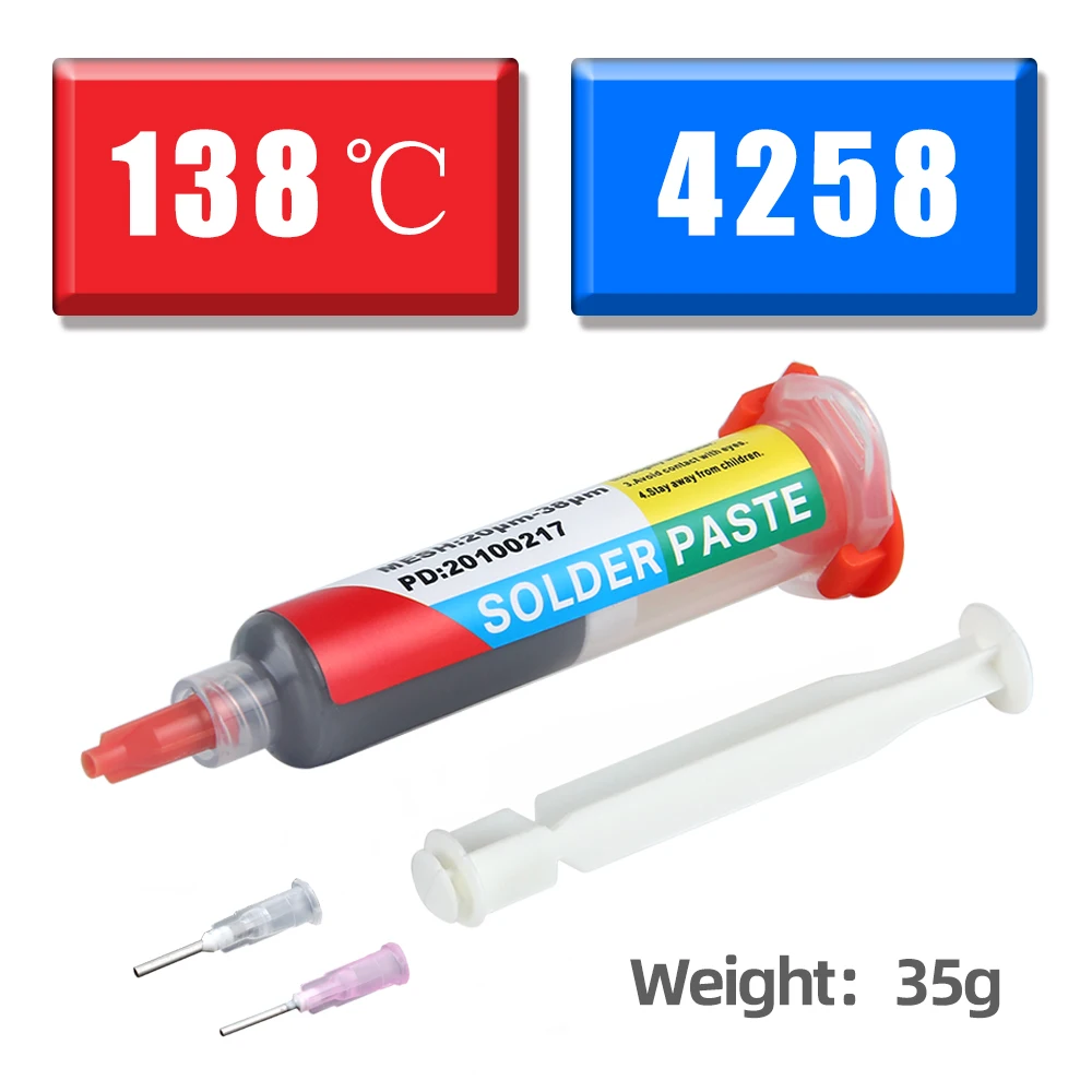 Syringe Type Solder Paste Lead-free Low Temperature Soldering Multiple Melting Point Options Suitable for A Variety of Processes