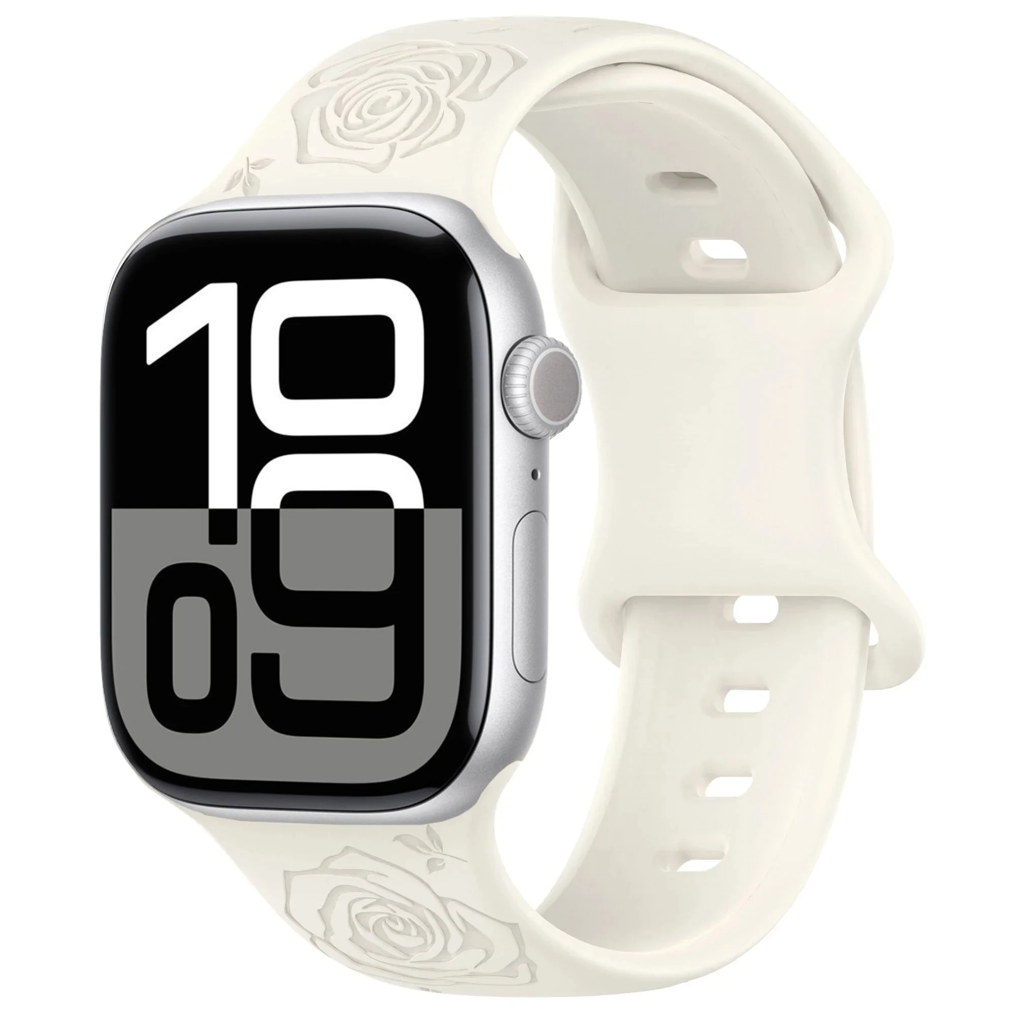 Textured Silicone Strap for Apple Watch 10/11 42/46mm 9 8 7 41/45mm Ultra 3-1 49mm Printed wristband iWatch 6 5 4 SE/3 44mm 40mm