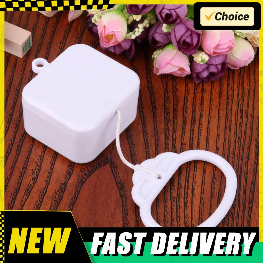Waterproof Plastic Music Box with Classic Lullaby Melody Pull String Cord Music Box Mechanical Winding System for Kids