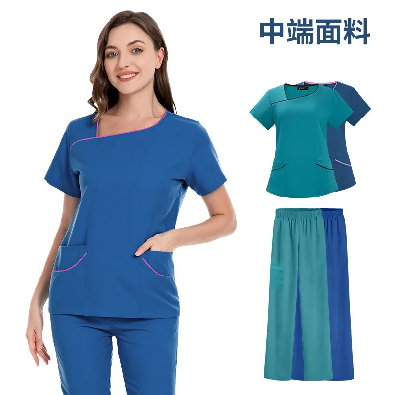 

Operating Room Thin Short Sleeve Handwashing For Women Skin Management Beauty Salon Nurses Surgical Clothes Doctors