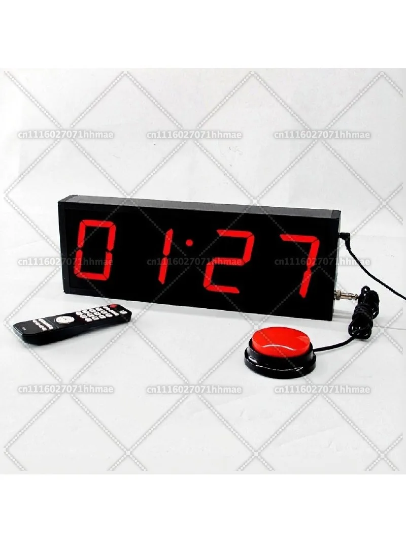 Large Countdown Challenge Timer, Adjustable Difficulty LED 10 Second Stop Watch, Clock Game Timer