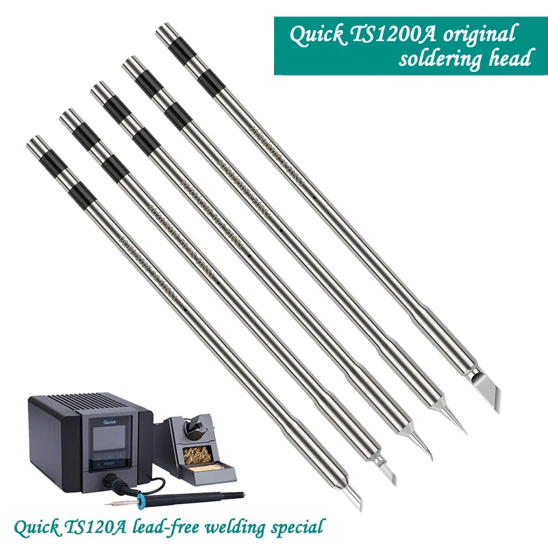 QUICK TS1200A 전기 납땜 다리미 팁 통합 용접 플러그인 깍지, TSS02-K/SK/I/J/C 용접 납땜 다리미 헤드