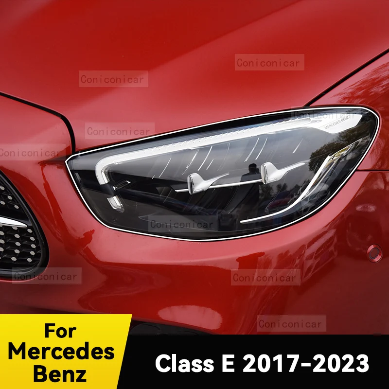 

For Mercedes Benz E Class 2017-2023 Car Headlight Protective Film Front Light Transparent TPU Anti-scratch Headlamp Accessories