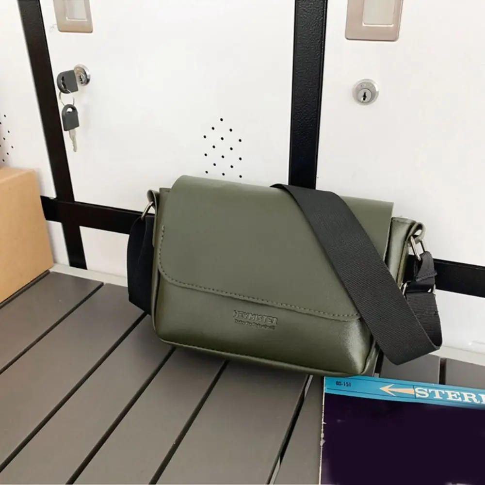 

Simple Square Men Crossbody Bag PU Leather Rectangular Shoulder Bag Multifunctional Retro Women Messenger Bag Travel