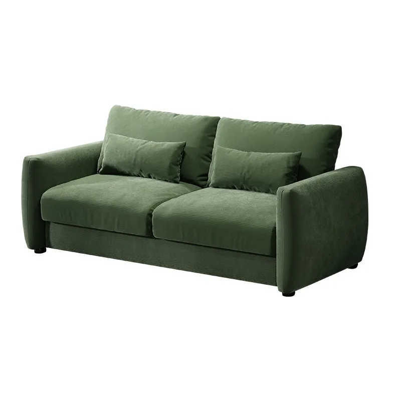 Leather Sofa Bed for Small Spaces Foldable Convertible Sleeper Sofa with Mattress for Muxifang